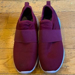 Burgundy Slip On Sneakers